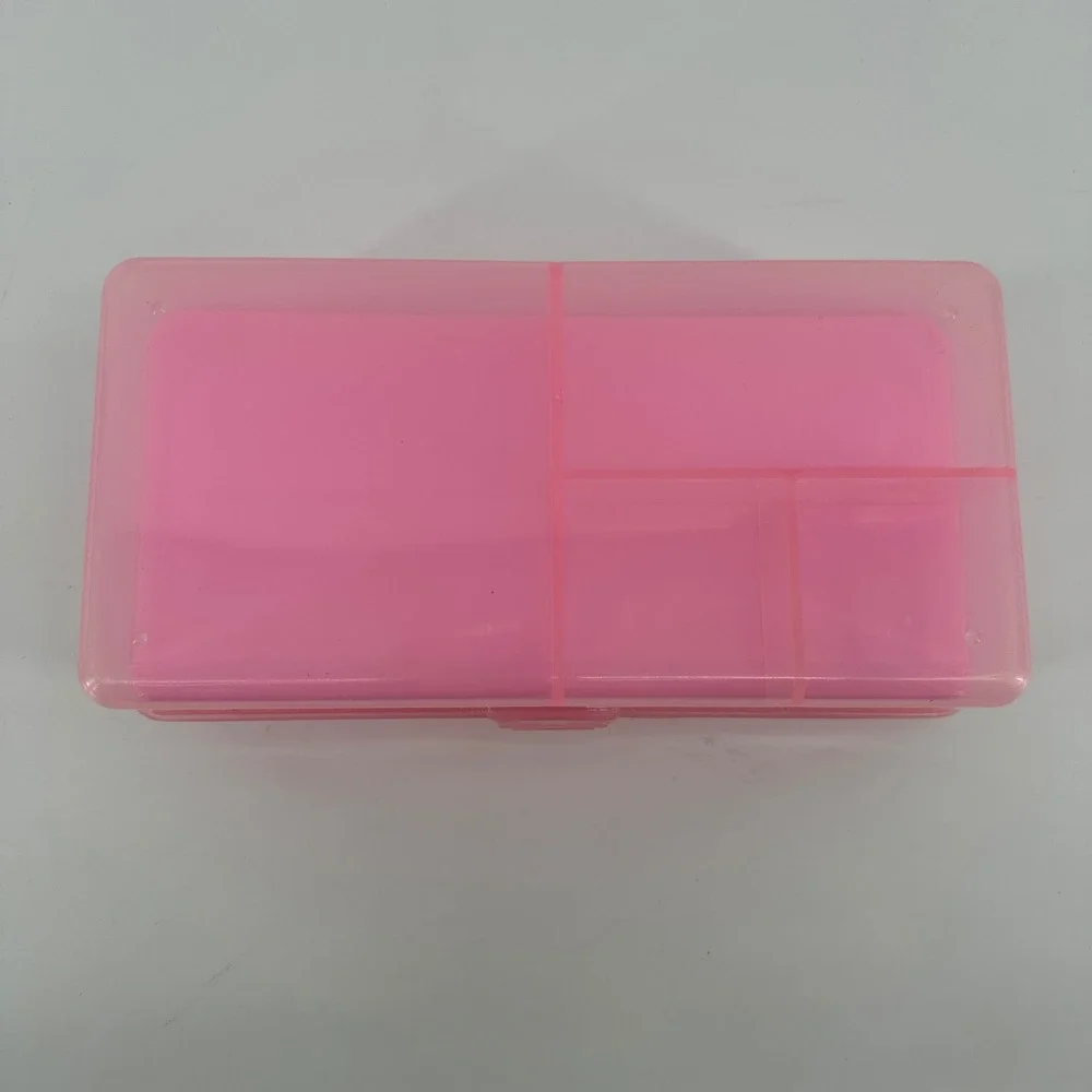 Vintage 2001 Sanrio Hello Kitty Pink Plastic 4-Compartment Organizer Box Case
